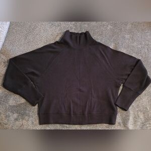 ALO Yoga Waffle Knit Mock Neck Black